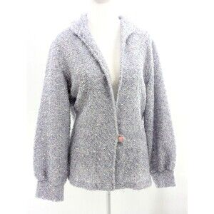 HARLOW Vintage Lambswool Mohair Blend Lilac Purple Cardigan Sweater Size L/XL